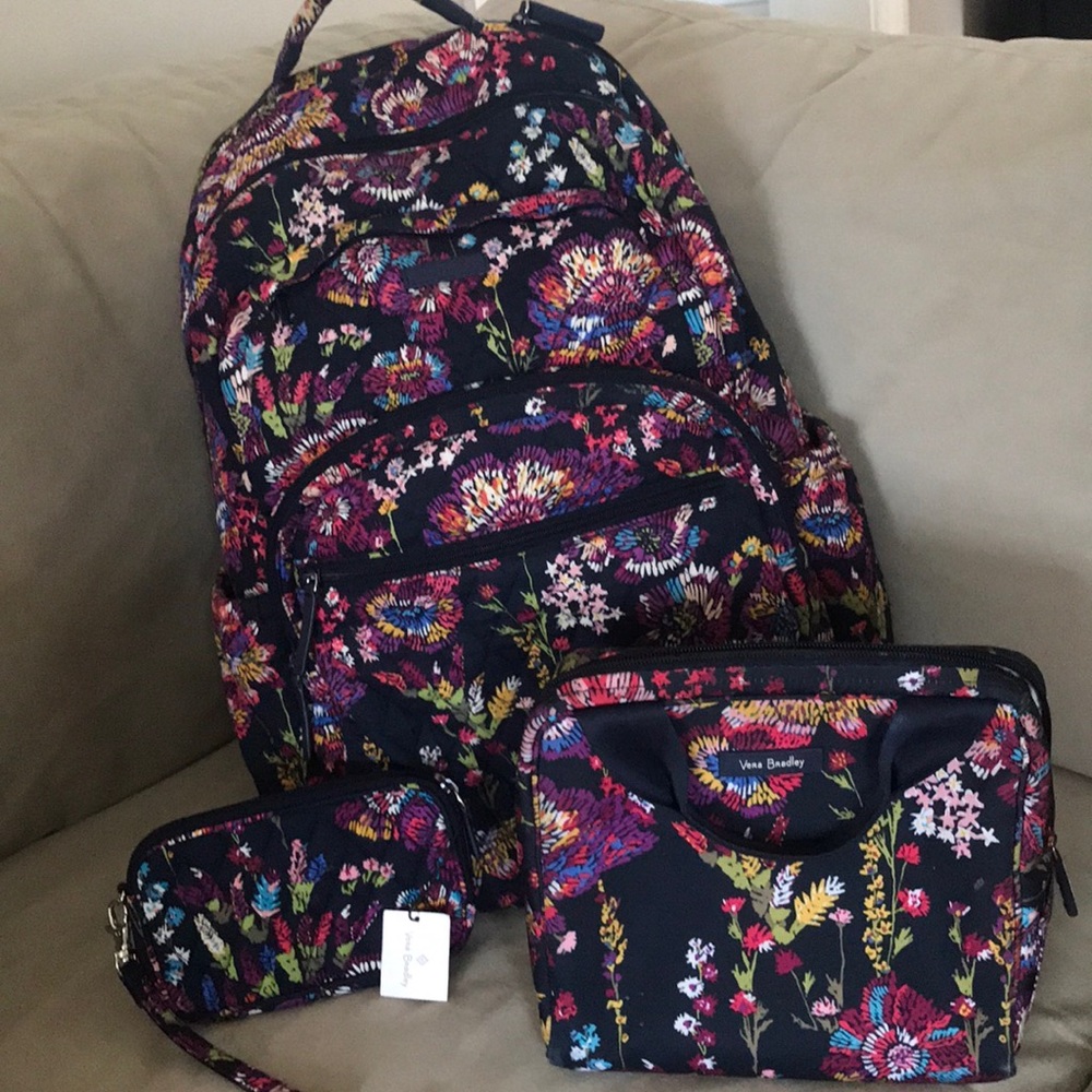 🌺Vera Bradley 3 pcs Backpack set - Picture 8 of 8